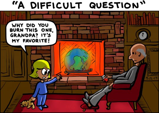 a HURRY UP PLEASE IT'STIME comic - a difficult question