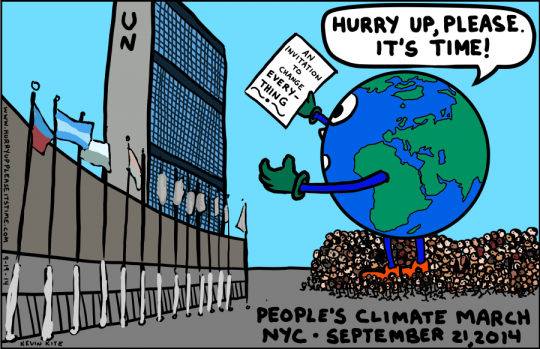 a HURRY UP PLEASE IT'S TIME comic - people's climate march