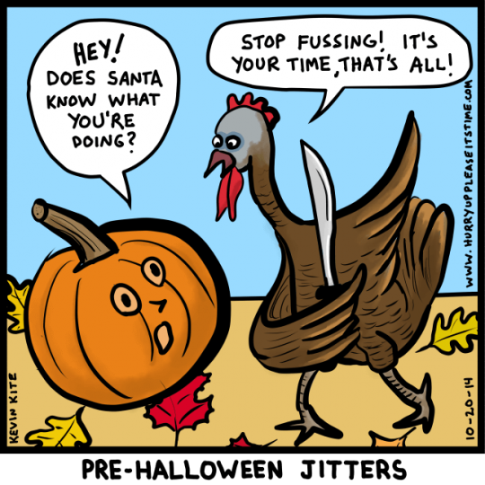 a HURRY UP PLEASE IT'S TIME comic - jitters