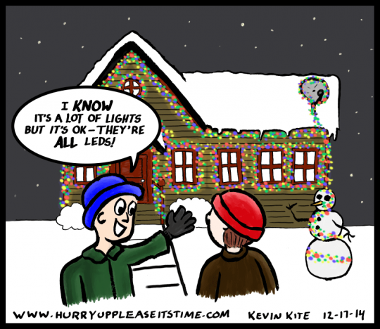 a HURRY UP PLEASE IT'S TIME comic - LEDs