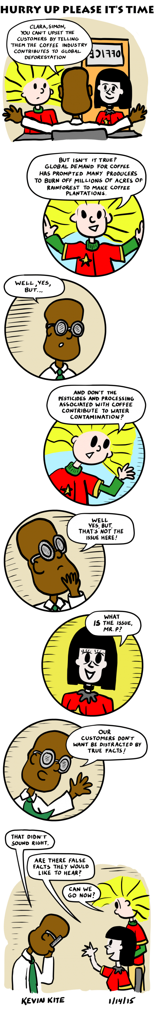 a HURRY UP PLEASE IT'S TIME comic - facts